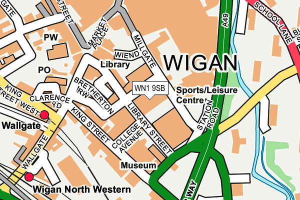 WN1 9SB map - OS OpenMap – Local (Ordnance Survey)