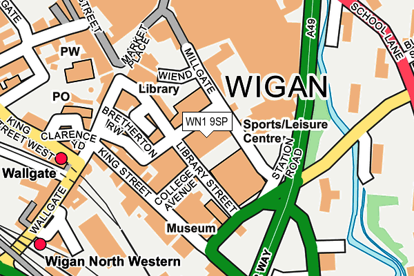 WN1 9SP map - OS OpenMap – Local (Ordnance Survey)