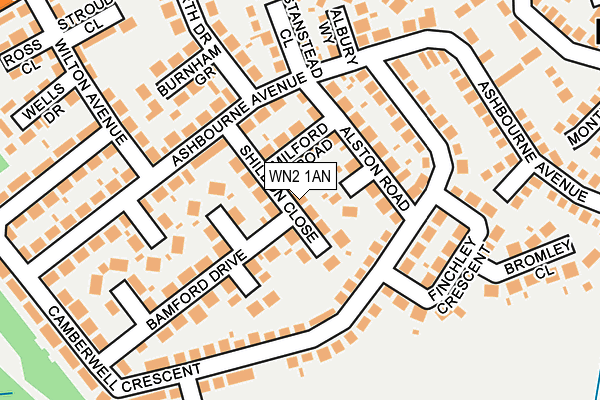 WN2 1AN map - OS OpenMap – Local (Ordnance Survey)