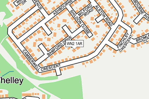 WN2 1AR map - OS OpenMap – Local (Ordnance Survey)