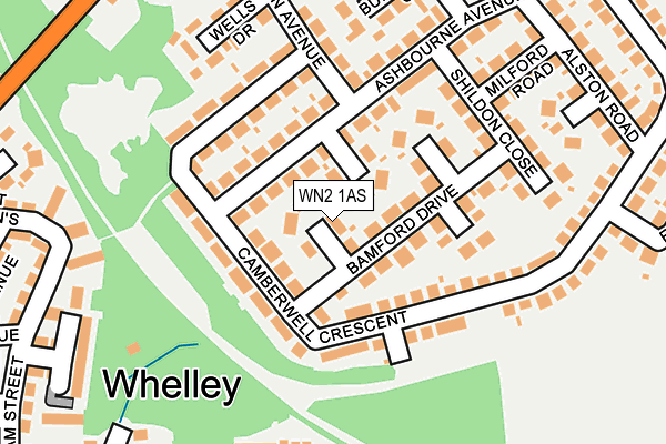 WN2 1AS map - OS OpenMap – Local (Ordnance Survey)