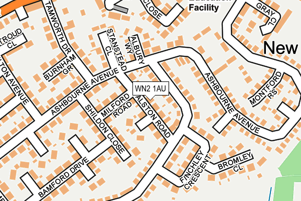 WN2 1AU map - OS OpenMap – Local (Ordnance Survey)