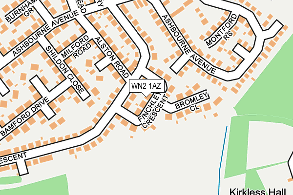 WN2 1AZ map - OS OpenMap – Local (Ordnance Survey)