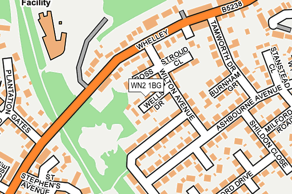 WN2 1BG map - OS OpenMap – Local (Ordnance Survey)