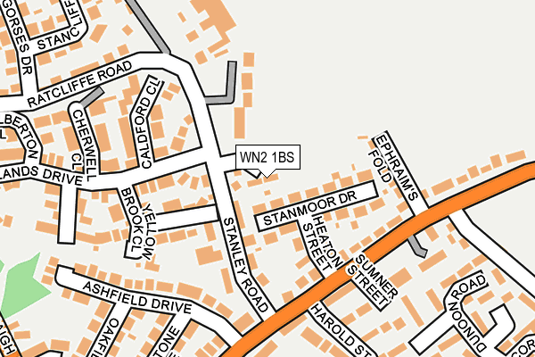 WN2 1BS map - OS OpenMap – Local (Ordnance Survey)