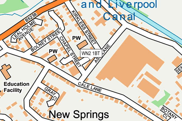 WN2 1BT map - OS OpenMap – Local (Ordnance Survey)