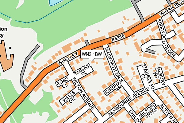WN2 1BW map - OS OpenMap – Local (Ordnance Survey)