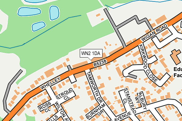 WN2 1DA map - OS OpenMap – Local (Ordnance Survey)