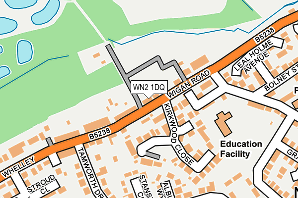 WN2 1DQ map - OS OpenMap – Local (Ordnance Survey)