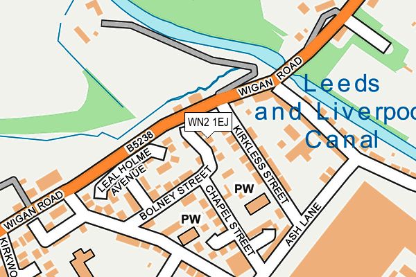 WN2 1EJ map - OS OpenMap – Local (Ordnance Survey)