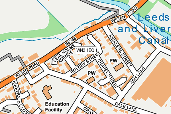 WN2 1EQ map - OS OpenMap – Local (Ordnance Survey)