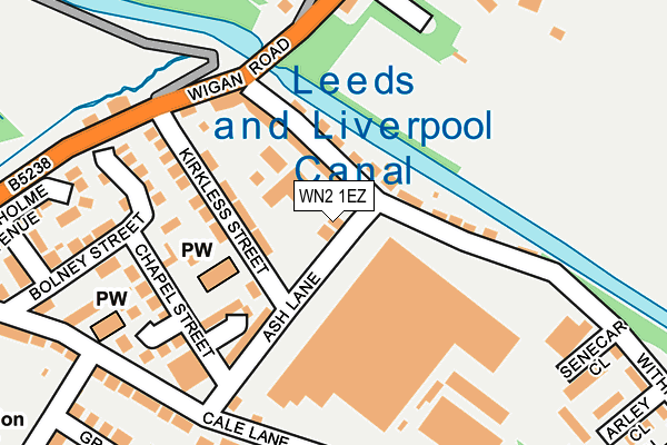 WN2 1EZ map - OS OpenMap – Local (Ordnance Survey)