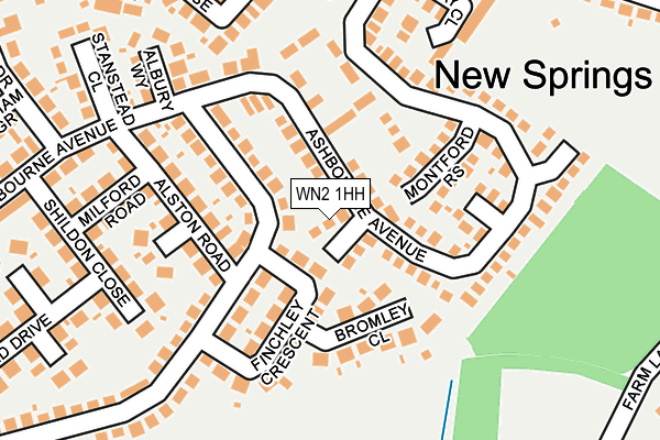 WN2 1HH map - OS OpenMap – Local (Ordnance Survey)