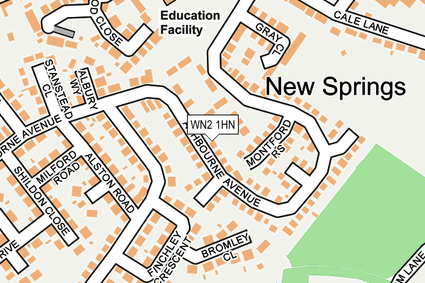 WN2 1HN map - OS OpenMap – Local (Ordnance Survey)