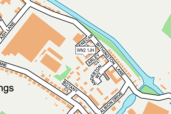 WN2 1JH map - OS OpenMap – Local (Ordnance Survey)