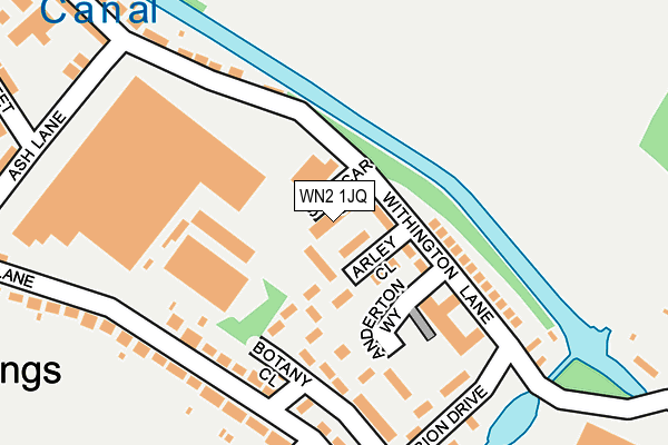 WN2 1JQ map - OS OpenMap – Local (Ordnance Survey)