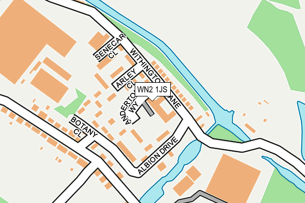 WN2 1JS map - OS OpenMap – Local (Ordnance Survey)
