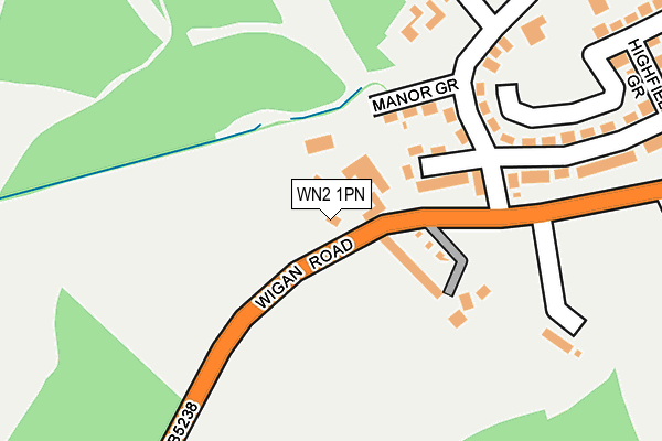 WN2 1PN map - OS OpenMap – Local (Ordnance Survey)