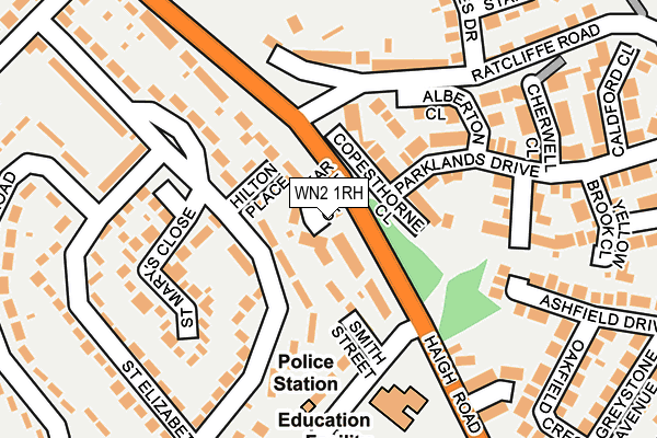 WN2 1RH map - OS OpenMap – Local (Ordnance Survey)