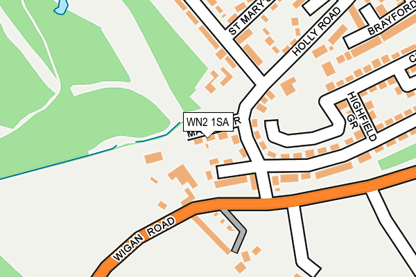 WN2 1SA map - OS OpenMap – Local (Ordnance Survey)