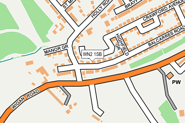 WN2 1SB map - OS OpenMap – Local (Ordnance Survey)