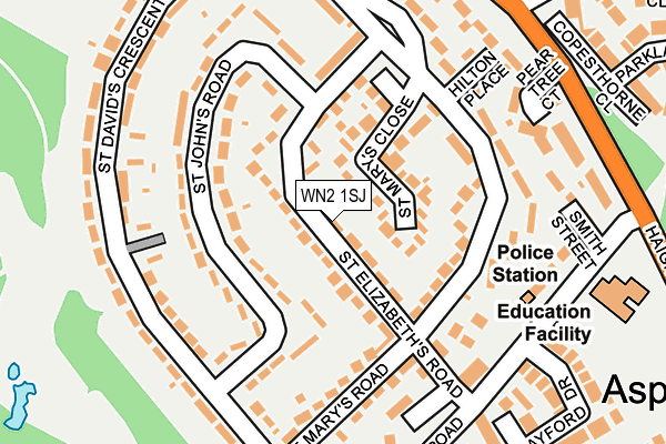 WN2 1SJ map - OS OpenMap – Local (Ordnance Survey)