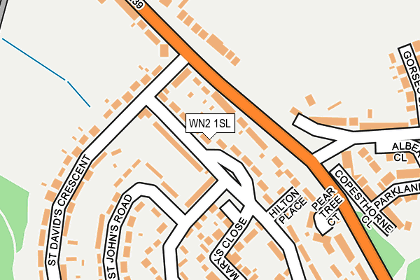 WN2 1SL map - OS OpenMap – Local (Ordnance Survey)