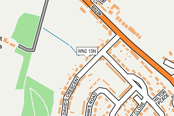WN2 1SN map - OS OpenMap – Local (Ordnance Survey)