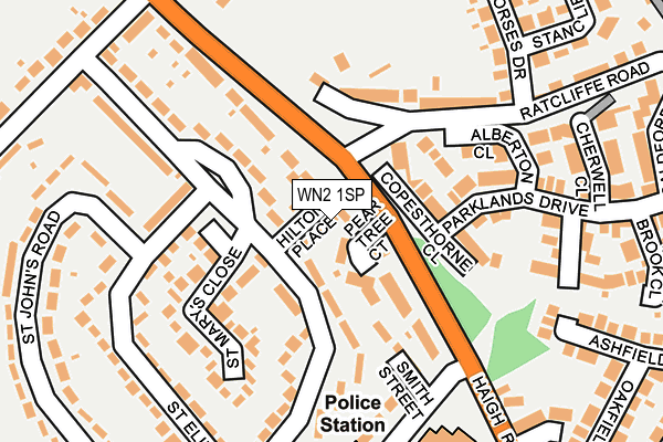 WN2 1SP map - OS OpenMap – Local (Ordnance Survey)