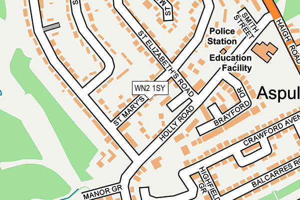 WN2 1SY map - OS OpenMap – Local (Ordnance Survey)