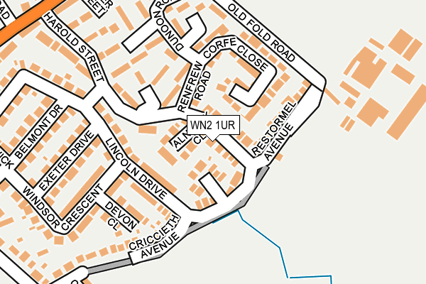 WN2 1UR map - OS OpenMap – Local (Ordnance Survey)
