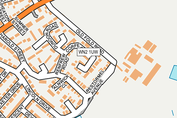 WN2 1UW map - OS OpenMap – Local (Ordnance Survey)