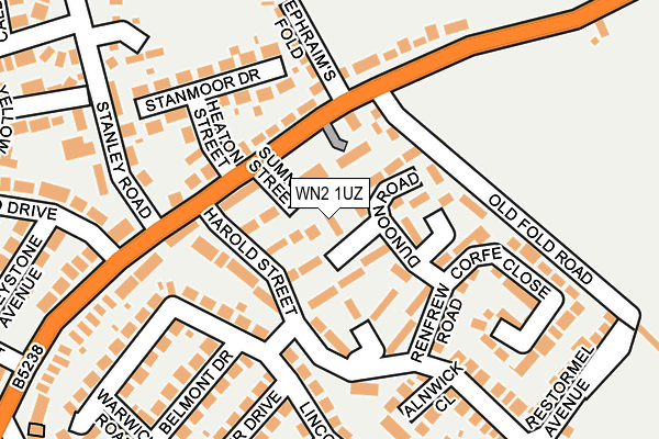 WN2 1UZ map - OS OpenMap – Local (Ordnance Survey)