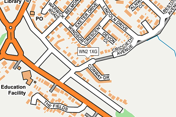 WN2 1XG map - OS OpenMap – Local (Ordnance Survey)