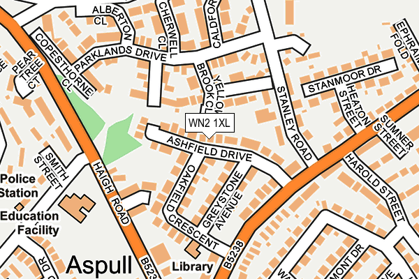 WN2 1XL map - OS OpenMap – Local (Ordnance Survey)