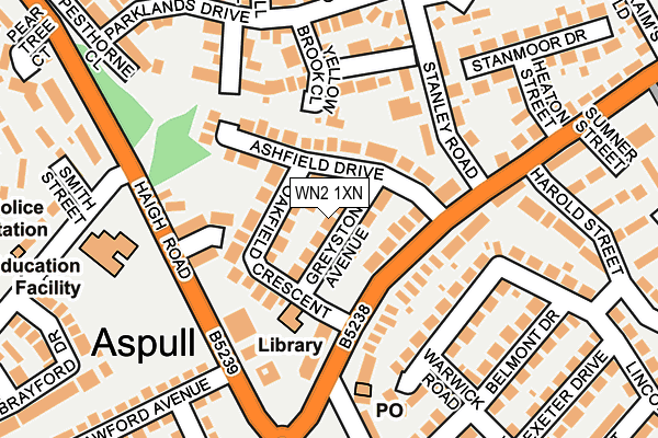 WN2 1XN map - OS OpenMap – Local (Ordnance Survey)