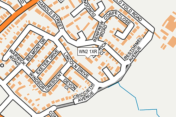 WN2 1XR map - OS OpenMap – Local (Ordnance Survey)
