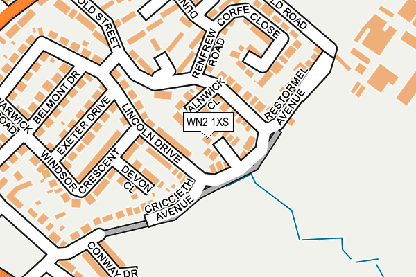 WN2 1XS map - OS OpenMap – Local (Ordnance Survey)