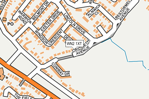 WN2 1XT map - OS OpenMap – Local (Ordnance Survey)