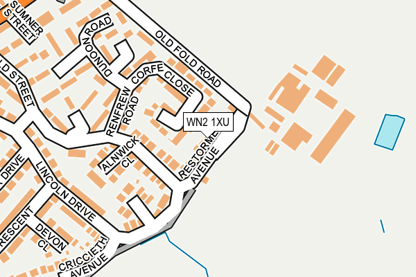 WN2 1XU map - OS OpenMap – Local (Ordnance Survey)