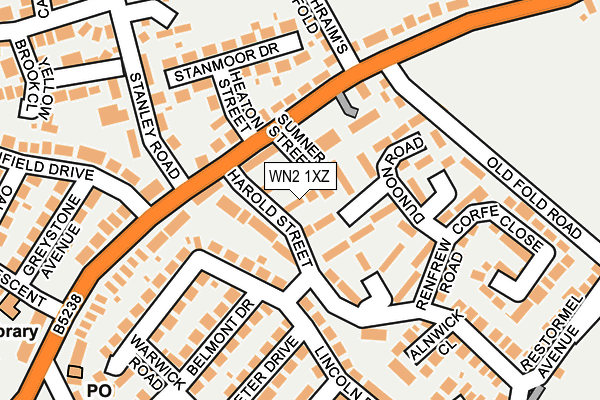 WN2 1XZ map - OS OpenMap – Local (Ordnance Survey)