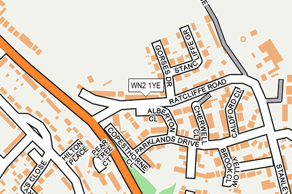 WN2 1YE map - OS OpenMap – Local (Ordnance Survey)