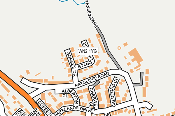 WN2 1YG map - OS OpenMap – Local (Ordnance Survey)