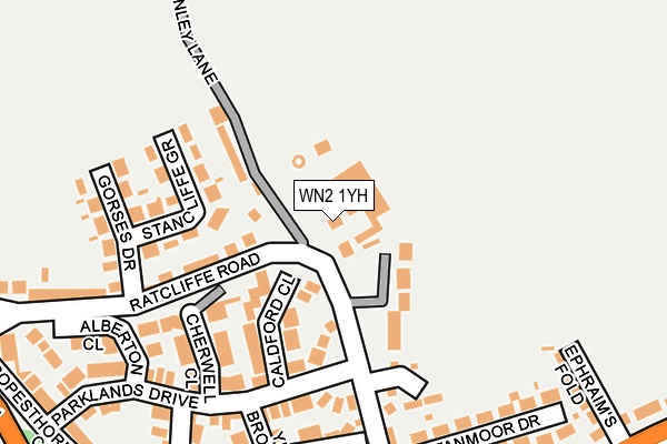 WN2 1YH map - OS OpenMap – Local (Ordnance Survey)