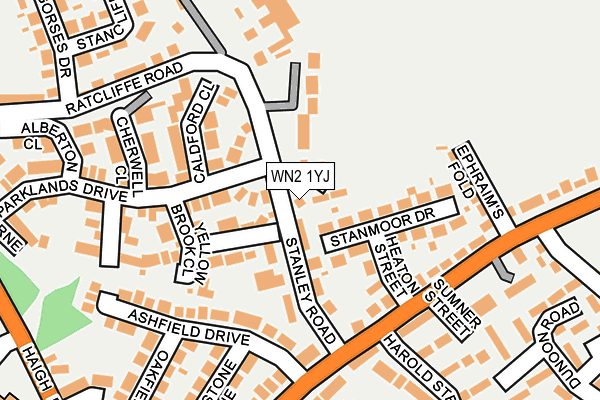 WN2 1YJ map - OS OpenMap – Local (Ordnance Survey)