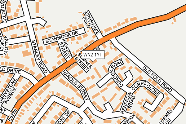 WN2 1YT map - OS OpenMap – Local (Ordnance Survey)