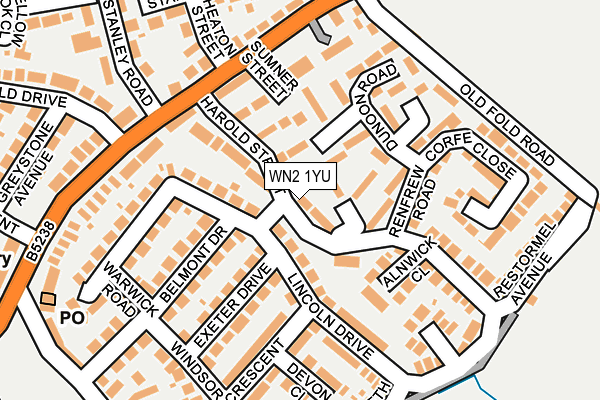 WN2 1YU map - OS OpenMap – Local (Ordnance Survey)