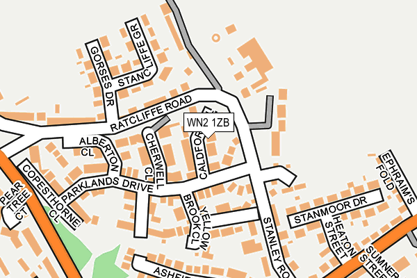 WN2 1ZB map - OS OpenMap – Local (Ordnance Survey)