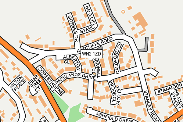 WN2 1ZD map - OS OpenMap – Local (Ordnance Survey)