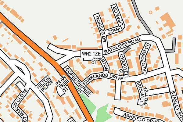 WN2 1ZE map - OS OpenMap – Local (Ordnance Survey)